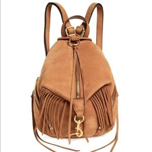 Rebecca Minkoff Julian real leather fringe backpack with gold hardware